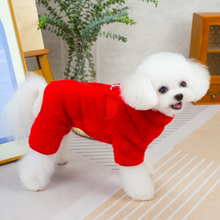 Winter Dogs Jumpsuit Coat with Zipper Warm Pet Jacket Overalls for Small Dogs