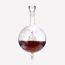 Exquisite Glass Globe Decanter With Finished Wood Stand