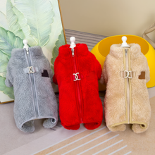 Winter Dogs Jumpsuit Coat with Zipper Warm Pet Jacket Overalls for Small Dogs