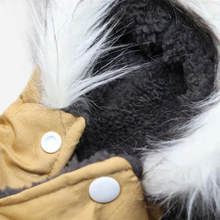 Adorable Windproof Coat with Faux Fur Lined Hood for Small Dogs