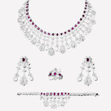 Elegant 4-Piece Pearl and Cubic Zirconia Formal Jewellery Sets