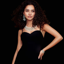 Spectacular 4-Piece Pearl and Cubic Zirconia Formal Jewellery Sets