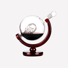 Exquisite Glass Globe Decanter With Finished Wood Stand