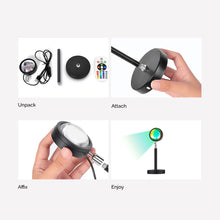 Nano Sunset Lamp and RGB Projector for Photography