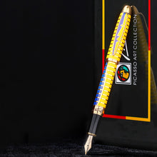 Stunning Yellow and Blue Picasso Inspired Fountain Pen