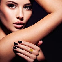 Radiant Yellow Zirconia Solitaire Engagement-Style Ring