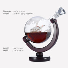 Exquisite Glass Globe Decanter With Finished Wood Stand