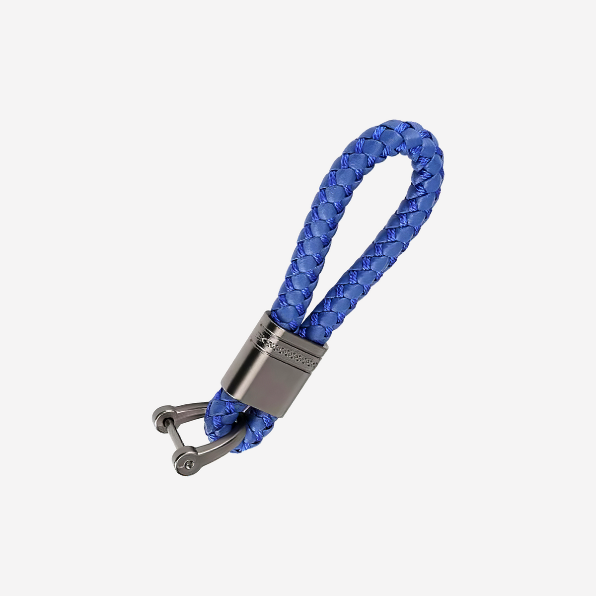 Hand-Woven Leather Car Key Ring Chain Charm Metal Key Holder