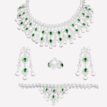 Spectacular 4-Piece Pearl and Cubic Zirconia Formal Jewellery Sets
