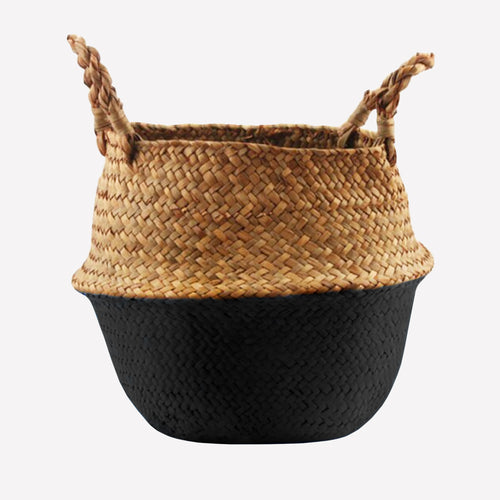 Authentic Artisan Handmade Seagrass Basket, Hamper, & Plant Holder
