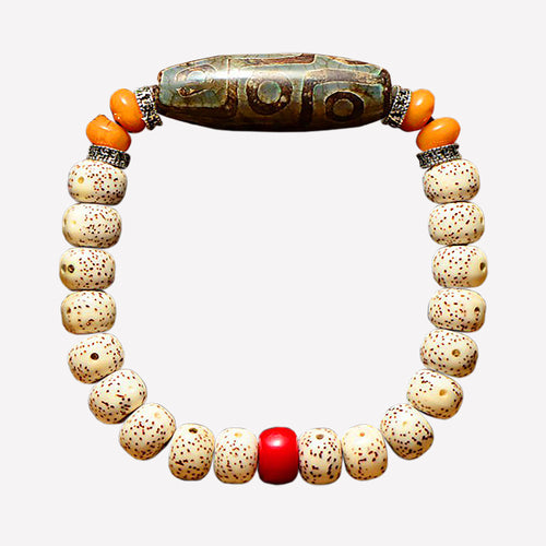 All Natural Tibetan Mala Bead-Style Bracelet Fashion & Meditation Accessory