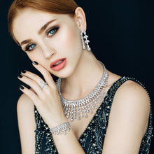 Ultra Chic Formal Jewel-Studded Necklace, Earring, Bracelet & Ring Sets