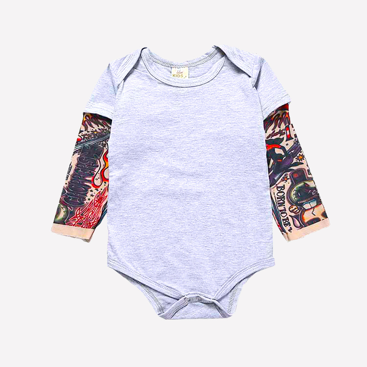 Adorable Fashion Baby Onesie with Tattoo Sleeves