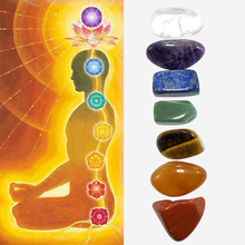 Spirit-Lifting Chakra Health Tumbled Reiki Stones Set of 7