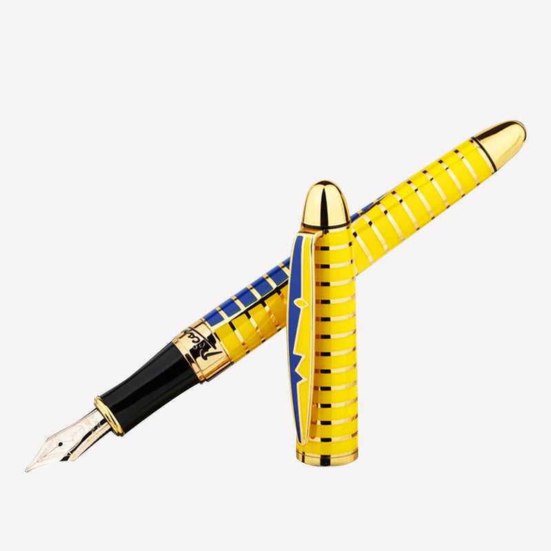 Stunning Yellow and Blue Picasso Inspired Fountain Pen