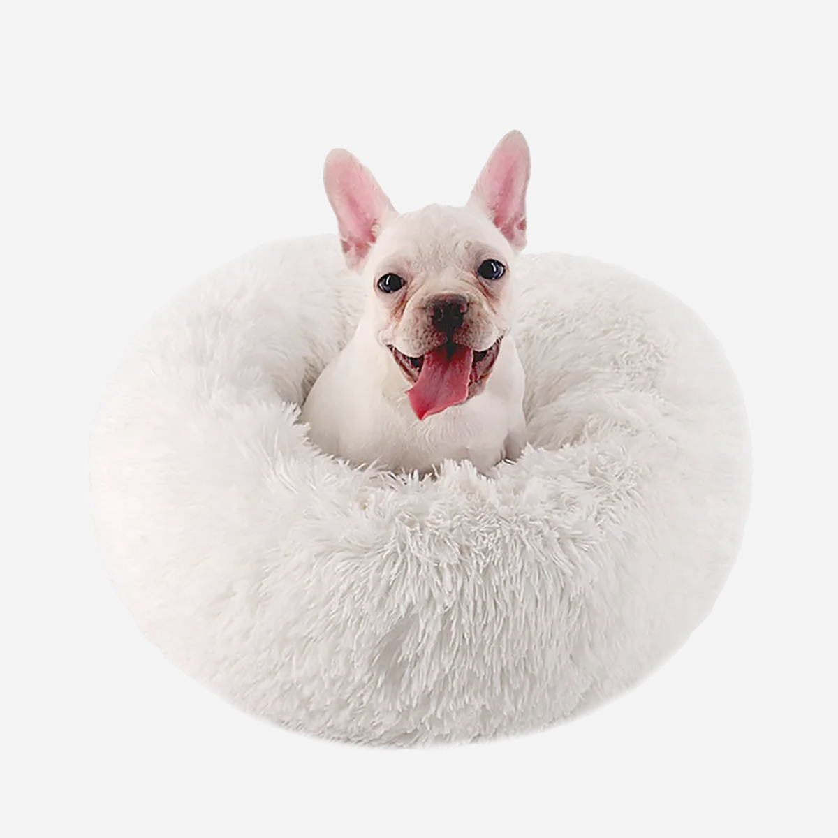 Luxury Doughnut-Style Warm Round Pet Bed for Dogs & Cats