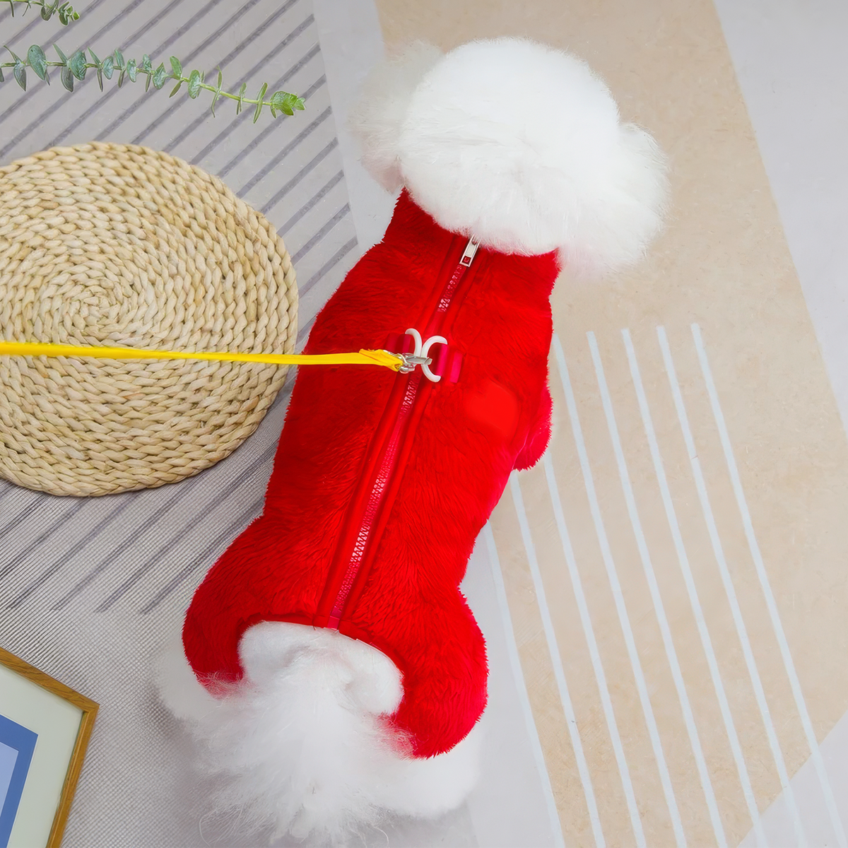 Winter Dogs Jumpsuit Coat with Zipper Warm Pet Jacket Overalls for Small Dogs