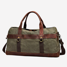 Rugged Waterproof Waxed Canvas Leather Men’s Duffle Bag & Tote