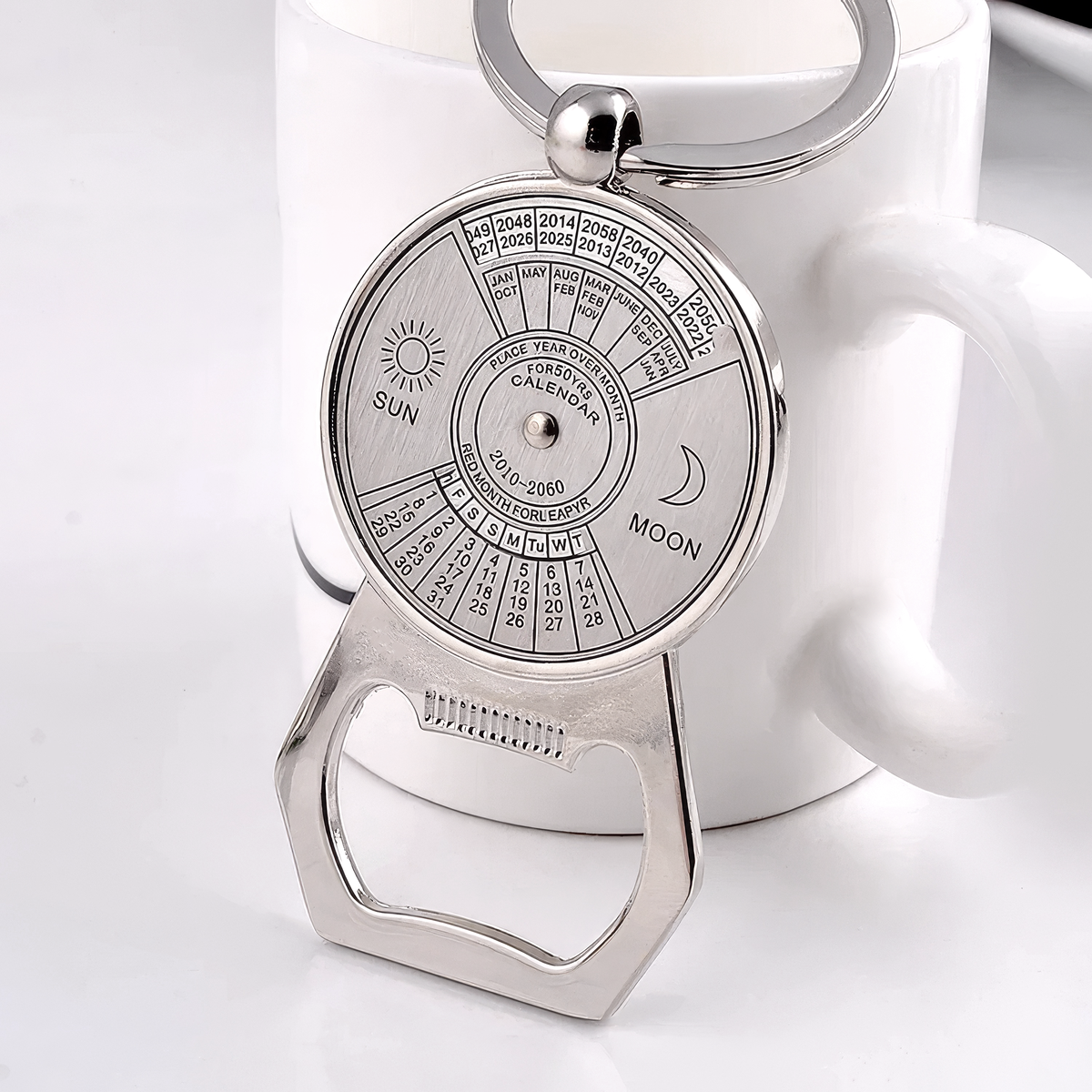 50 Years Super Perpetual Calendar Key Chain Bottle Opener