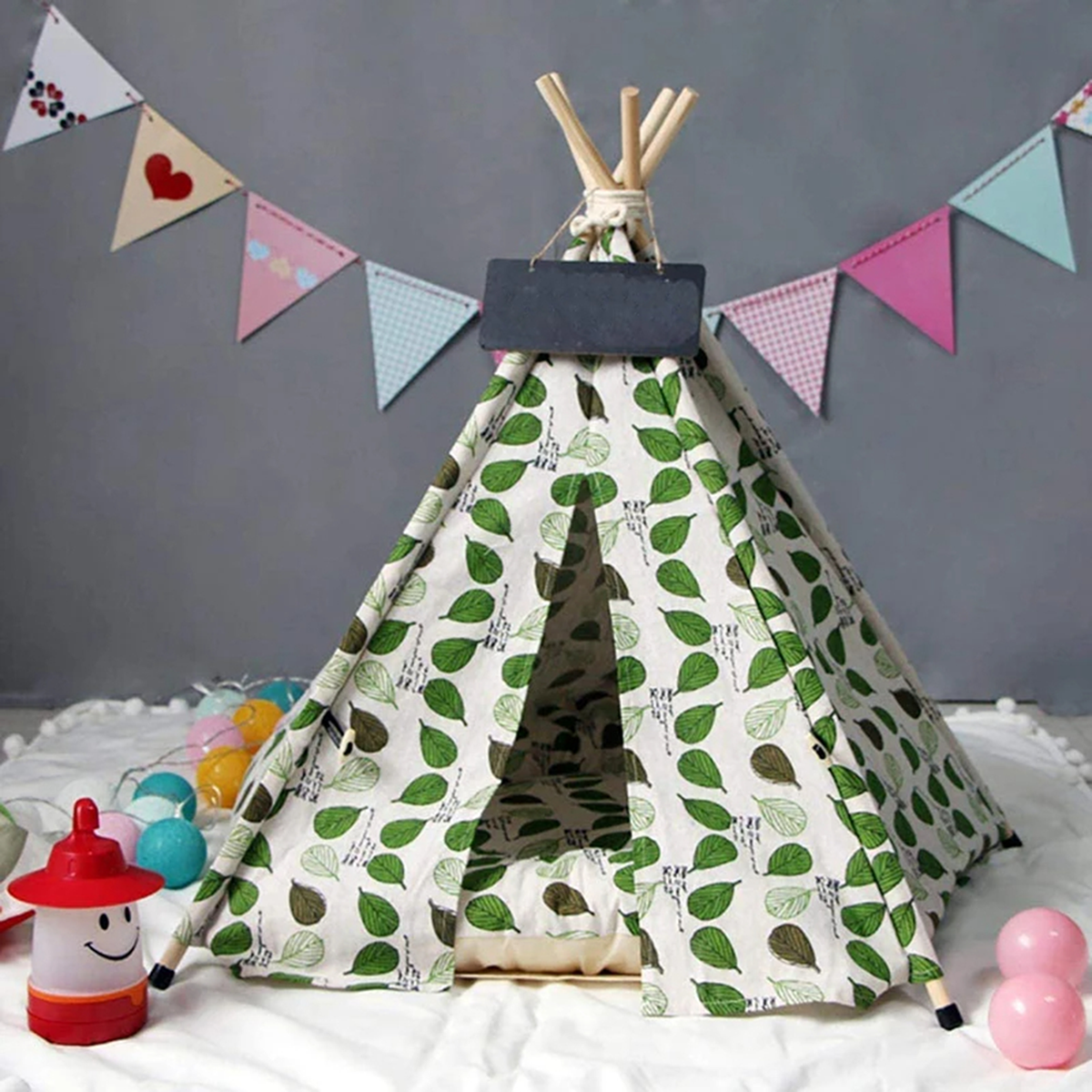 Cozy Pet Teepee Tent For Cats & Dogs