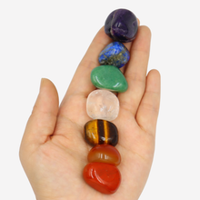Spirit-Lifting Chakra Health Tumbled Reiki Stones Set of 7