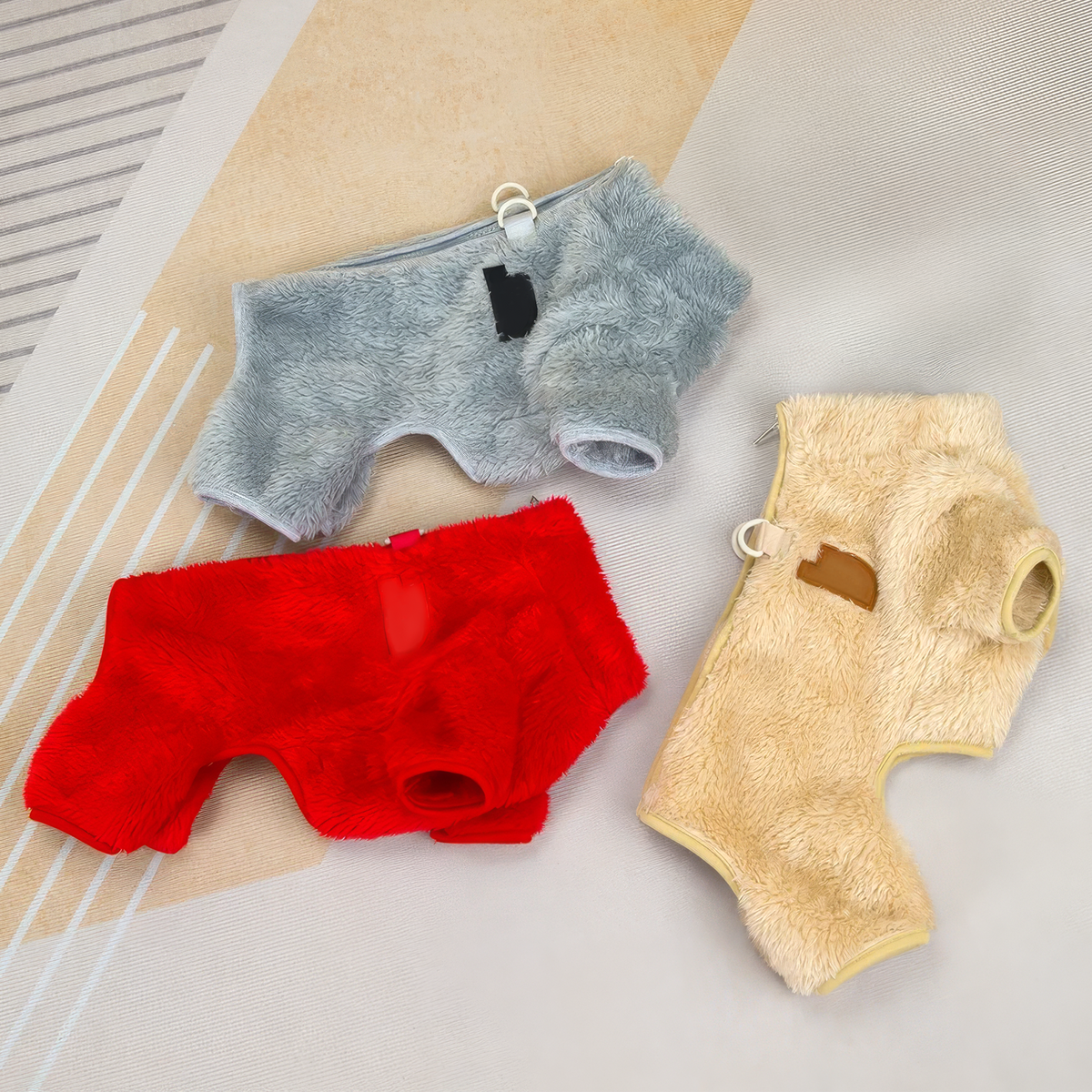 Winter Dogs Jumpsuit Coat with Zipper Warm Pet Jacket Overalls for Small Dogs