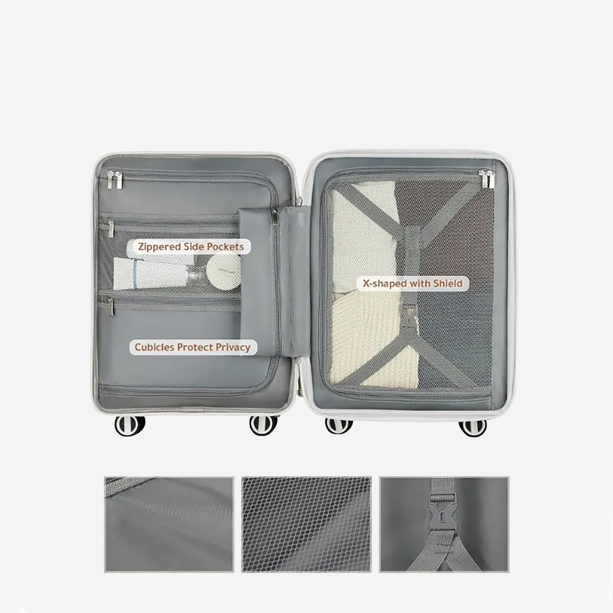 Versatile Rolling Luggage with Spinner Wheels