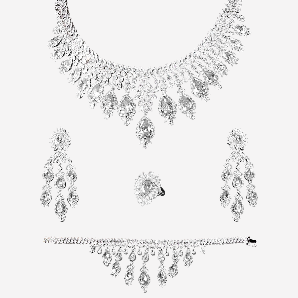 Glamorous Ladies Formal Cubic Zirconia Jewellery Sets