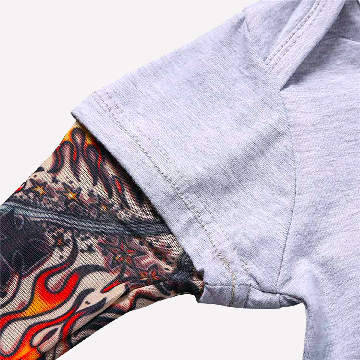 Adorable Fashion Baby Onesie with Tattoo Sleeves