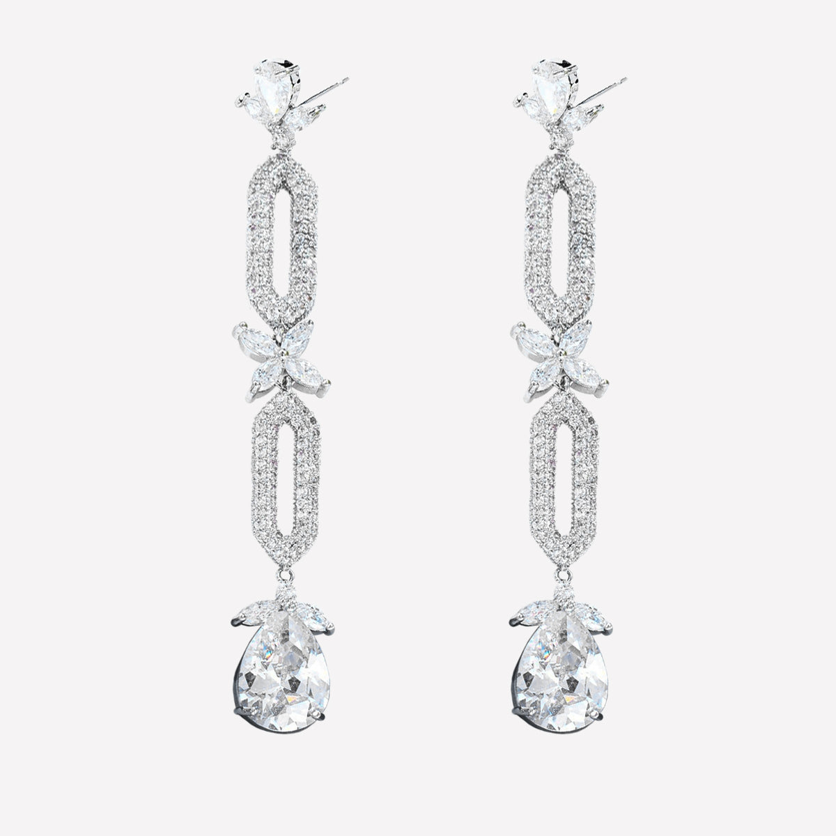 Sparkling Long Dangle Earrings for Night Club & Party