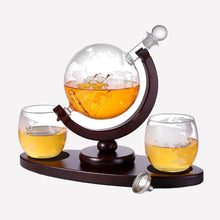Exquisite Glass Globe Decanter With Finished Wood Stand