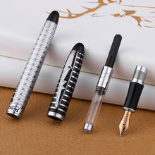 Stunning Black & Silver Picasso-Inspired Fountain Pen