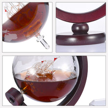 Exquisite Glass Globe Decanter With Finished Wood Stand