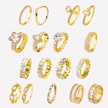 Elegant Gold-Tone Jewelled Womens Fashion Accessory Ring