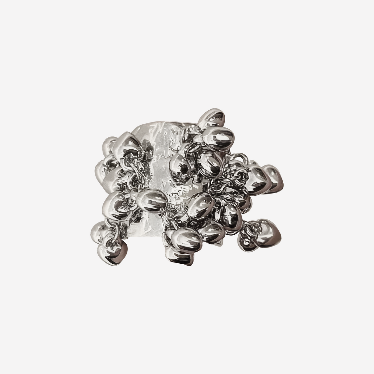 Vintage Natural Stone Malachite Glass Multi-Pendant High-Grade Fringe Open Ring