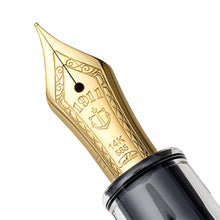 Transparent Fountain Pen With Genuine Gold Accents | Elegant Clear Writing Instrument | Perfect for Homework Writing & Business | Unisex Male Female | Ideal for Student Business School Home Work Applications.