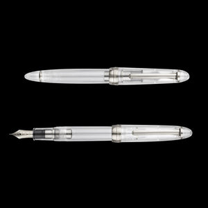 Transparent Fountain Pen With Genuine Gold Accents | Elegant Clear Writing Instrument | Perfect for Homework Writing & Business | Unisex Male Female | Ideal for Student Business School Home Work Applications.