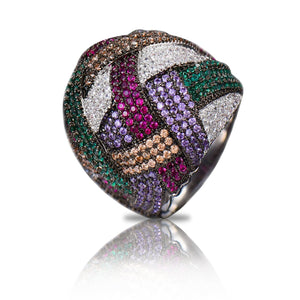 Monaco Luxury Statement Ring | Featuring Dubai Cubic Zirconia Gems | Top Luxury Design | Unisex Male Female Fashion Accessories.