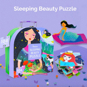 Large Educational Jigsaw Puzzle Gift Set | Dinosaur Fairytale Sleeping Beauty Toys | For Baby Toddlers Preschool Youth & Adults.