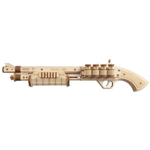 Robotime 3D Revolver Wooden Model Toy Gun Kit | Handsome 102 Piece Set | Unisex Male & Female | Perfect Gift for Kids Children Youth Adults & Anyone Who Love Hobbies.