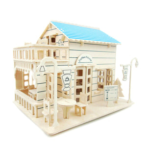 Wooden Model Coffee House | Fun & Educational Young Entrepreneur Tool | Learning Puzzle Toy Perfect for Kids Children & Youth | Unisex Male Female.