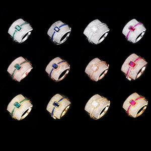 Monaco Punk Stackable Statement Ring | Top Luxury Design | Dubai Cubic Zirconia Jewellery | Unisex Male Female Fashion Accessories.
