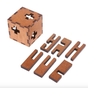 Wooden PuzzleBox Brain Teaser Cube | Interactive Toy Fosters Critical Thinking | Unisex Male Female Item | Perfect For All Ages: Children Kids & Youth.