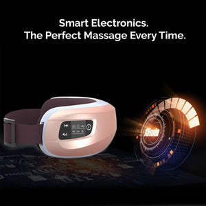 Soothing Rechargeable Vibrating Eye Massager with Far-Infrared Technology | Wireless Electric Air Pressure Delivers Magnetic & Heat Therapy | Handy MP3 Function To Listen To Tunes.