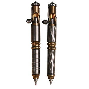 Super Durable Multi-Function Titanium Spiral Tactical Pen | Writing Instrument & Self Defence Tool | Light Portable Brass Alloy EDC.