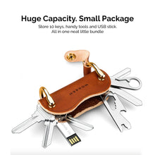 Smart Genuine Leather Keychain Wallet & Organizer | DIY Key Organizer & Multi-Tool Holder | Smart Pocket Accessory For All Drivers & Motorcycle Riders | Unisex Male Female | Perfect for Kinds Youth & Adults.